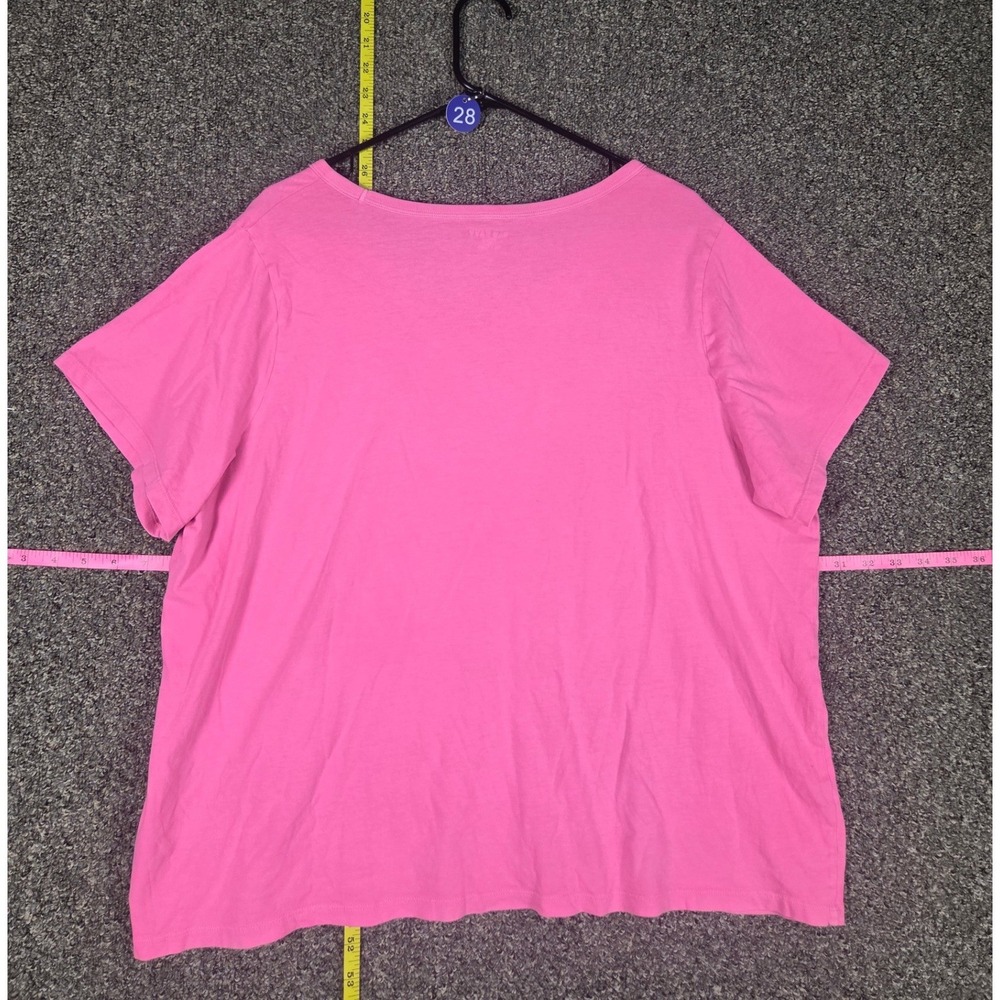 Old Navy Everywear T-Shirt Womens XXL Pink V-Neck Short Sleeve Basic Tee